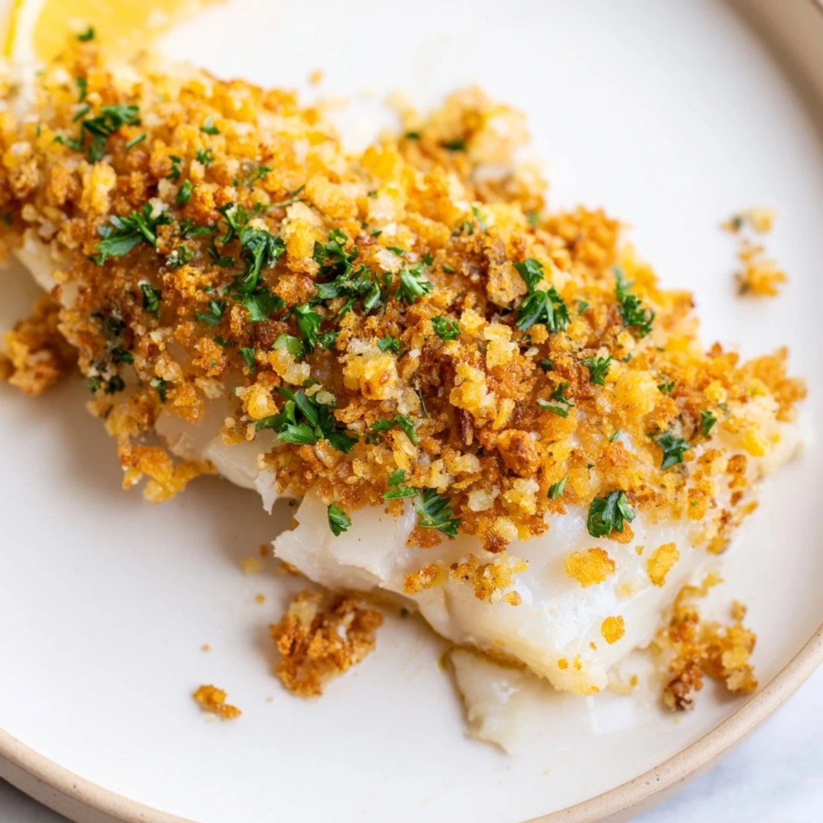 Delicious golden baked cod, a comforting American dish, perfect for a weeknight dinner.