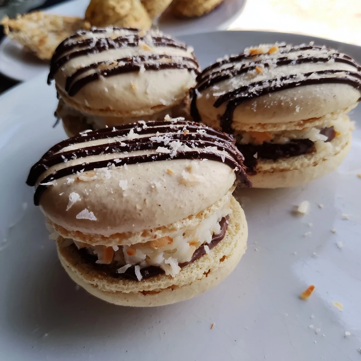A close-up of sweet 5-Minute Coconut Macaroons; a quick, no-bake dessert bursting with coconut flavor.