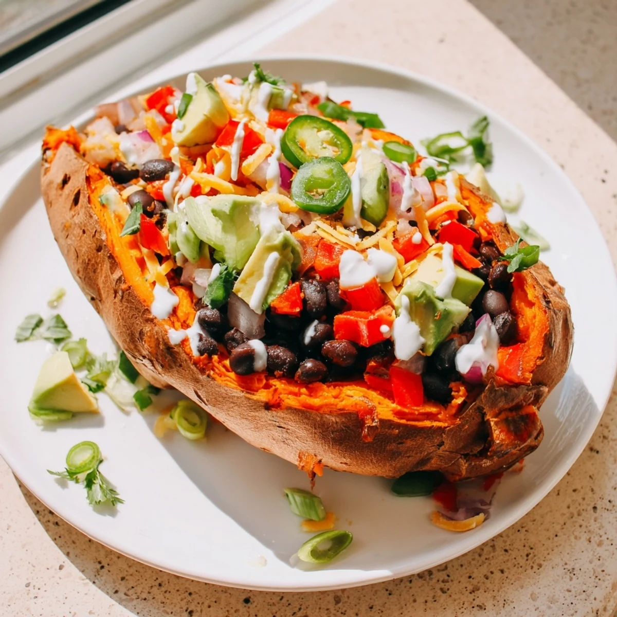 Loaded Baked Sweet Potatoes