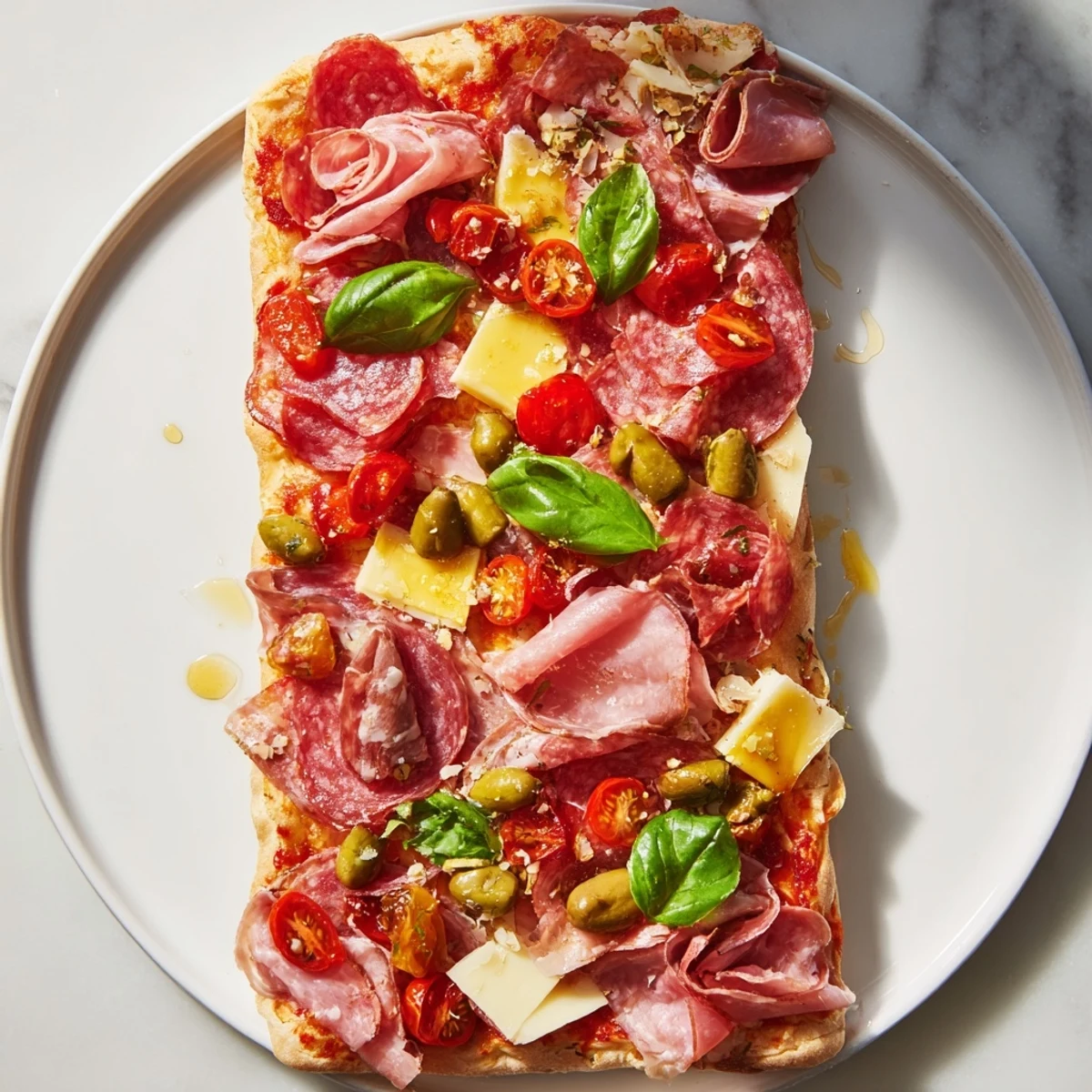 The Rustic Raft appetizer, loaded with meats, cheeses, and grapes, is ready to share.