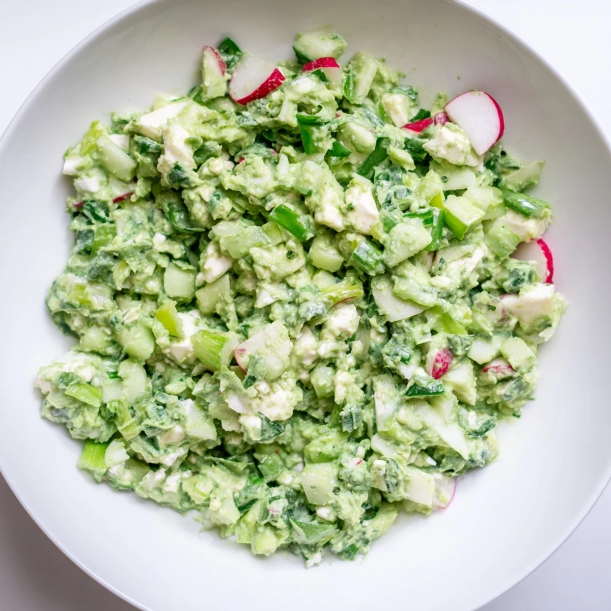 Beautiful presentation of Green Goddess Cabbage Dip, showcasing chopped vegetables and a smooth, flavorful sauce ready to be served.