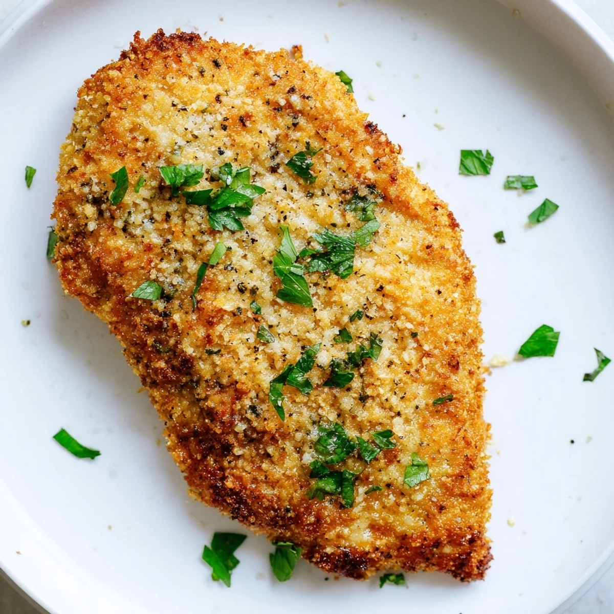 Golden, crispy Parmesan Chicken Cutlets, baked to perfection, boast a flavorful, cheesy breading.