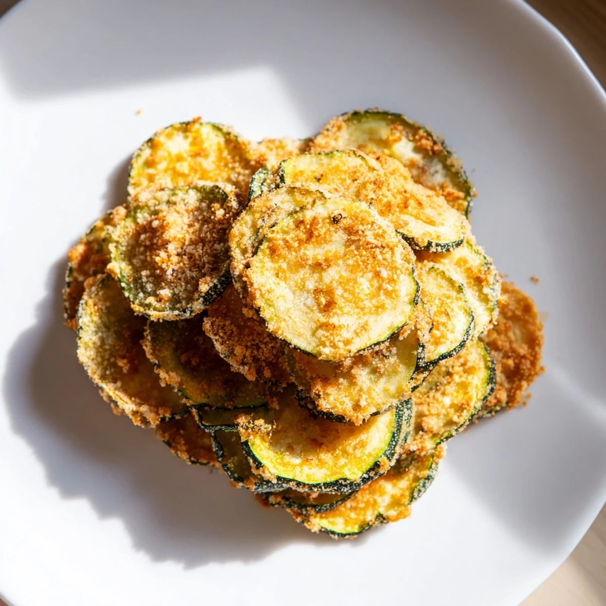These homemade zucchini chips are perfectly seasoned, offering a delightful crunch and fresh flavor.
