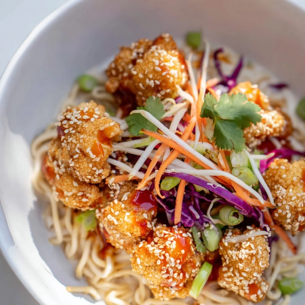 Chaos Cooking Buffalo Cauliflower Ramen