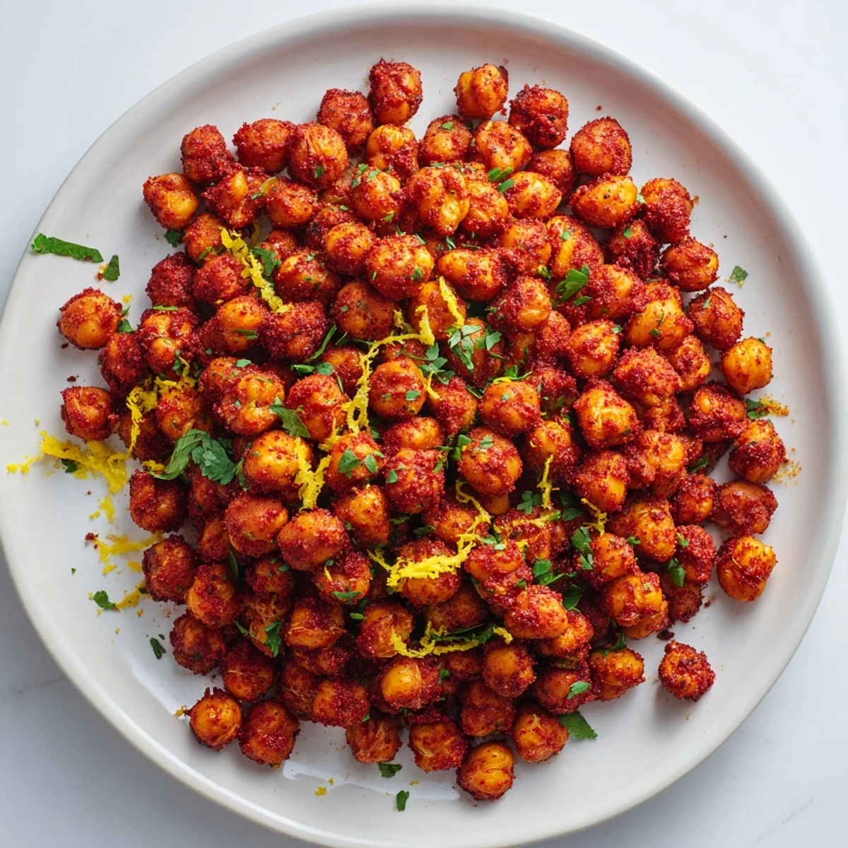 Harissa Chickpea Roast Snack