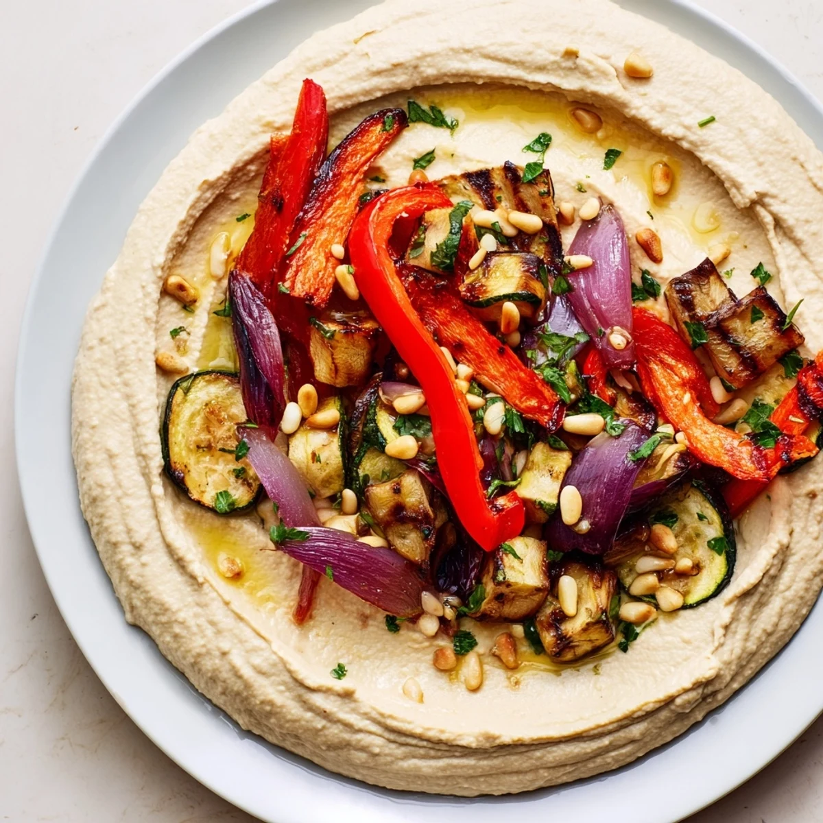 Hummus with Roasted Veggies