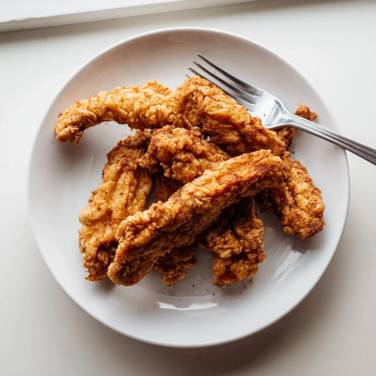 Juicy, marinated chicken tenders with a perfectly crisp crust, served warm alongside a creamy dipping sauce.