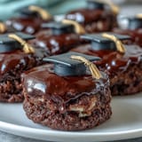 Celebrate graduation with festive sugar cookies decorated as graduation caps, topped with smooth royal icing for a sweet treat.