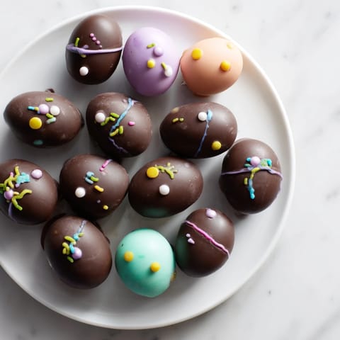 Beautiful, homemade Easter Candy: Decorated Egg Candy Display, ready to enjoy as a dessert centerpiece.