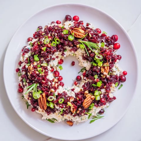Cranberry Feta Dip Wreath