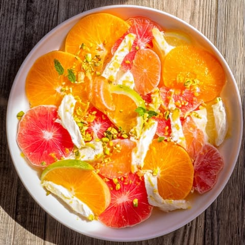 Sliced citrus arrangement forms a Clockwork Orange appetizer platter, ready for a party.