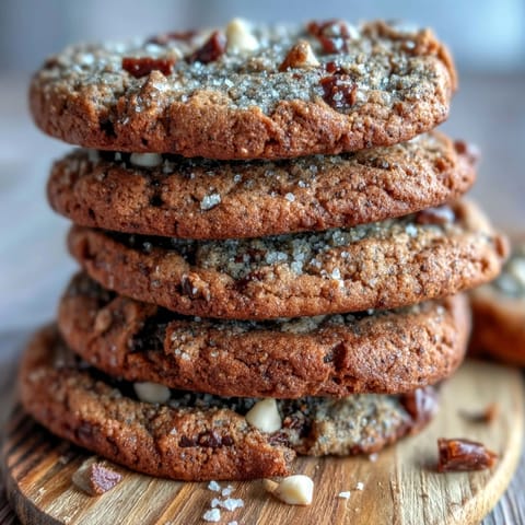 Freshly baked Brown Butter Hojicha & Earl Grey Cookies rest on a wire rack with visible tea leaf specks.