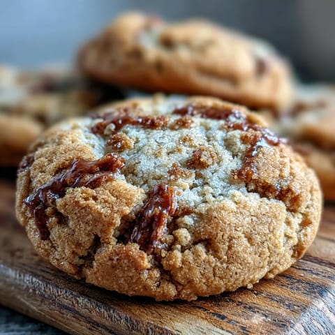 Freshly baked Hojicha and Brown Butter Cookies showcase a rustic texture and deep roasted tea color, ready to serve.
