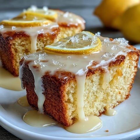 Moist lemon drizzle loaf cake with a tangy citrus glaze, perfect for spring gatherings and afternoon tea.  