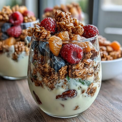 Soccer Team Snack Cups with Fruit and Granola in clear cups, layered with fresh berries, diced pineapple, and crunchy granola, topped with a soccer ball decoration.