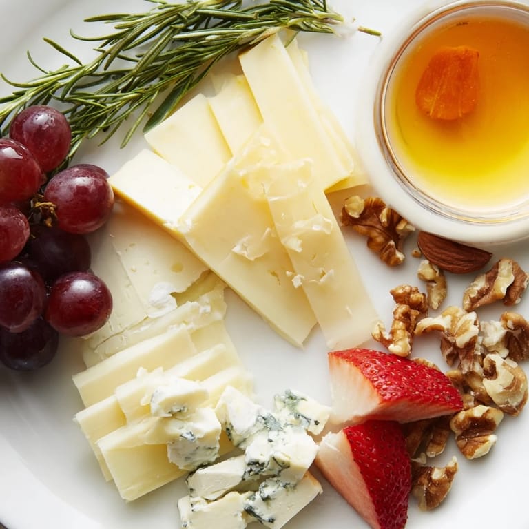 A colorful, artistic presentation of a **Waterfall Edge Grazing Board**, perfect for any party gathering.