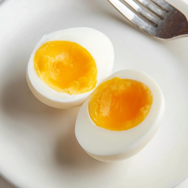 Golden air fried boiled eggs, flavorful and easy to make, a quick breakfast idea!