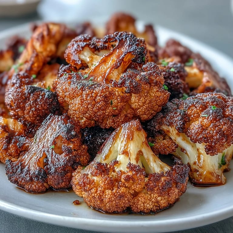 Serving suggestion for Roasted Cauliflower With Lemon Lentil Cumin Tahini Yogurt, featuring caramelized cauliflower, bright lentil salad, and a creamy yogurt drizzle.