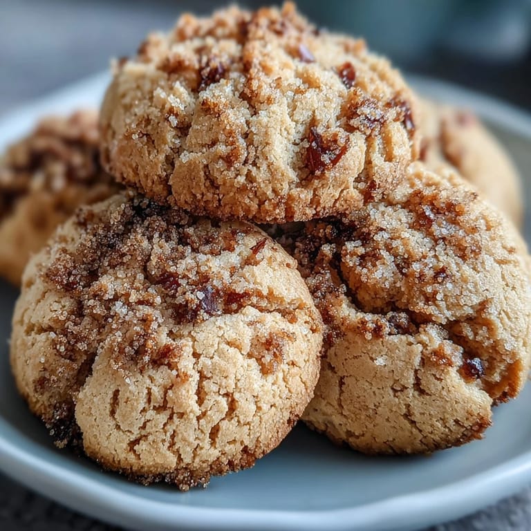 Close-up of a stack of Hojicha Shortbread rounds with a gooey chocolate dip, revealing a tender, crumbly interior.