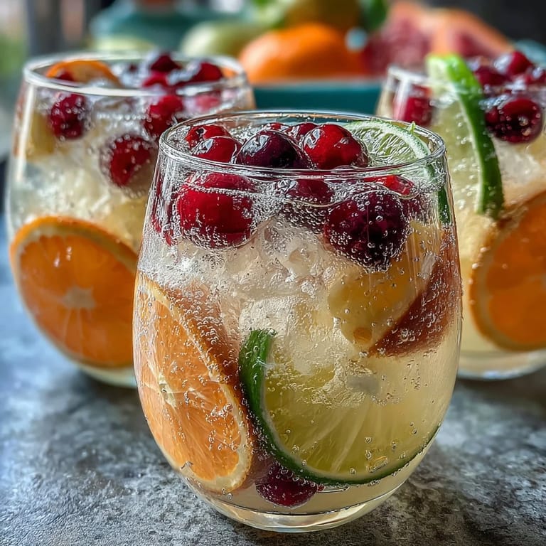 A refreshing graduation party punch with scoops of rainbow sherbet floating in fizzy lemon-lime soda and tropical pineapple juice.