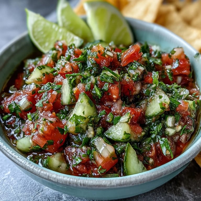 Chunky, zesty pickle de gallo salsa ready to top your favorite Mexican dishes.