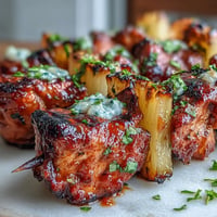 Juicy grilled chicken al pastor skewers with sweet pineapple, a smoky, vibrant Mexican-inspired delight.